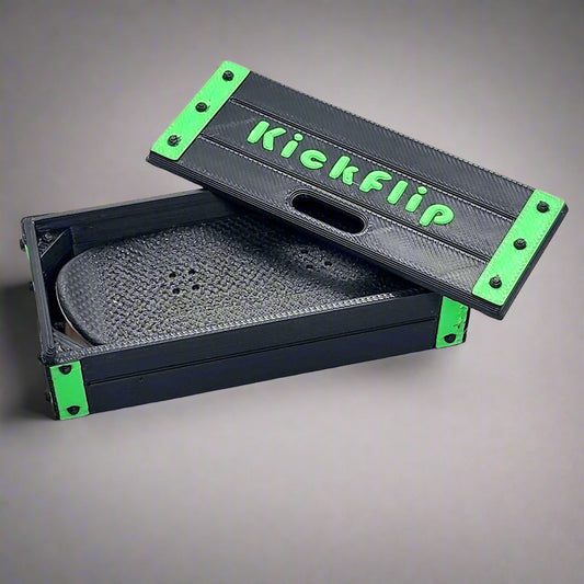 KickFlip fidget deck – magnetic flipping toy with crate