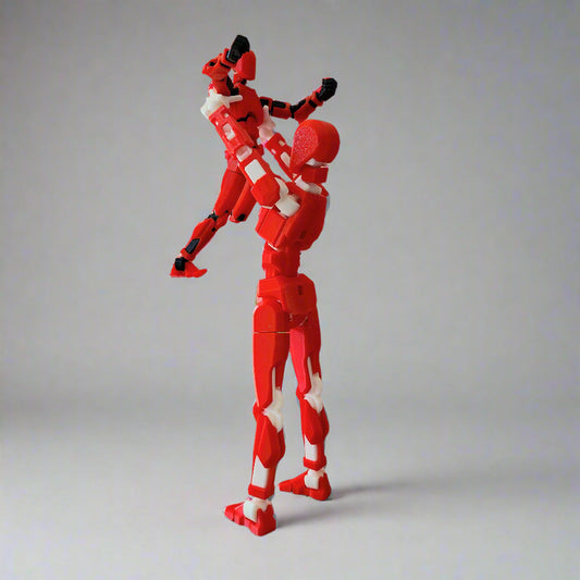 Large dummy 13 holding a regular size dummy 13