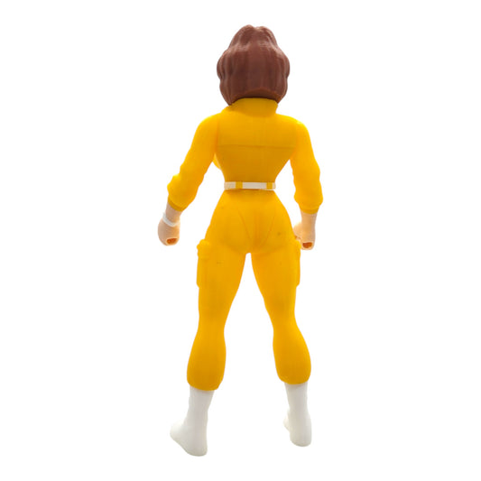 Reporter action figure – back view
