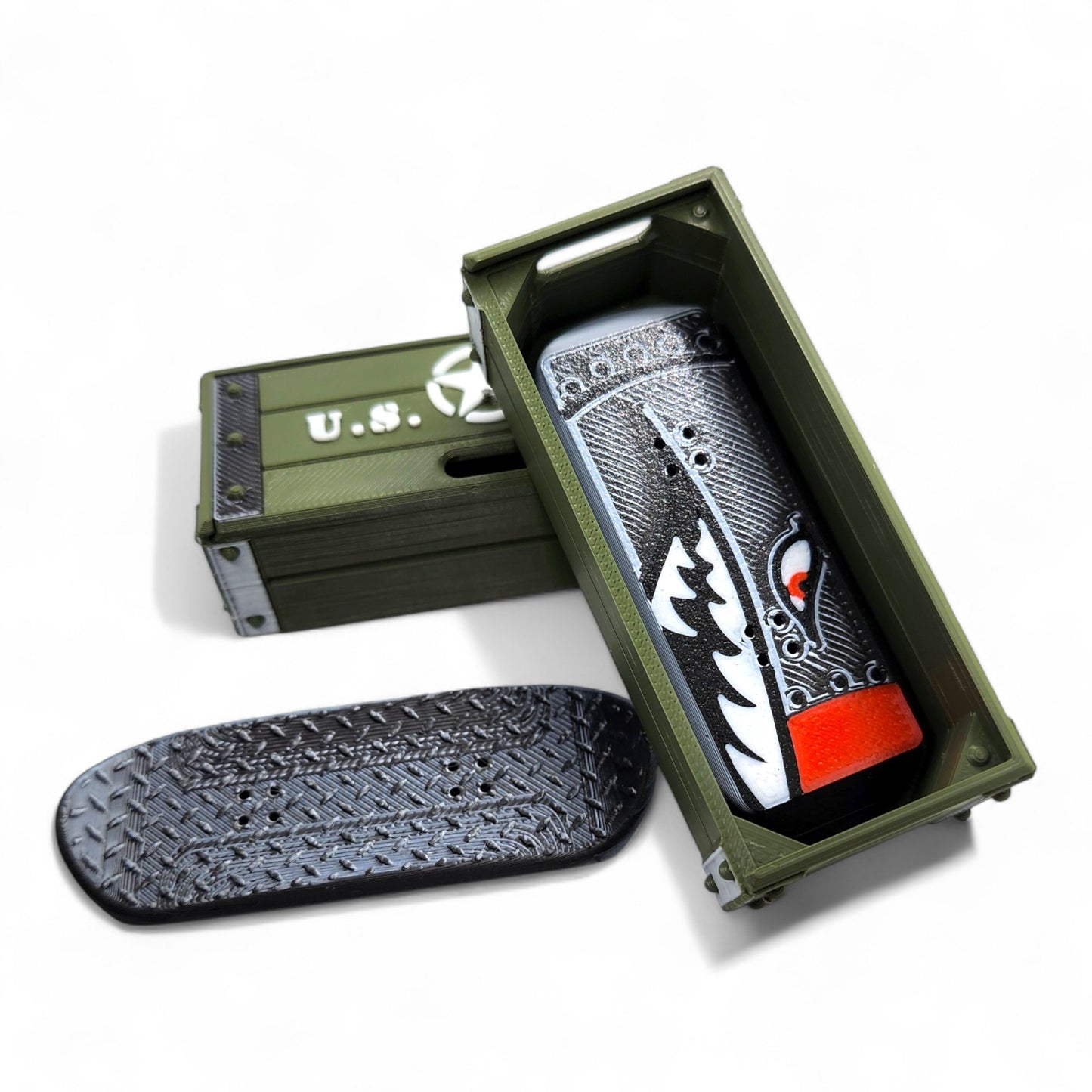 KickFlip Magnetic Fidget Deck – Flying Tiger front view