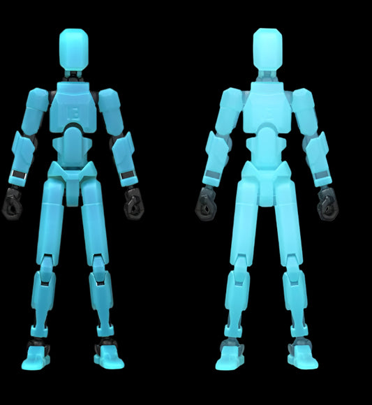 blue glow in dark dummy 13