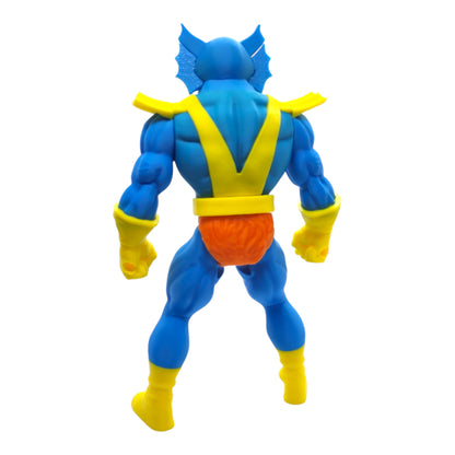 Merman-inspired action figure – rear view with fin details and articulated limbs