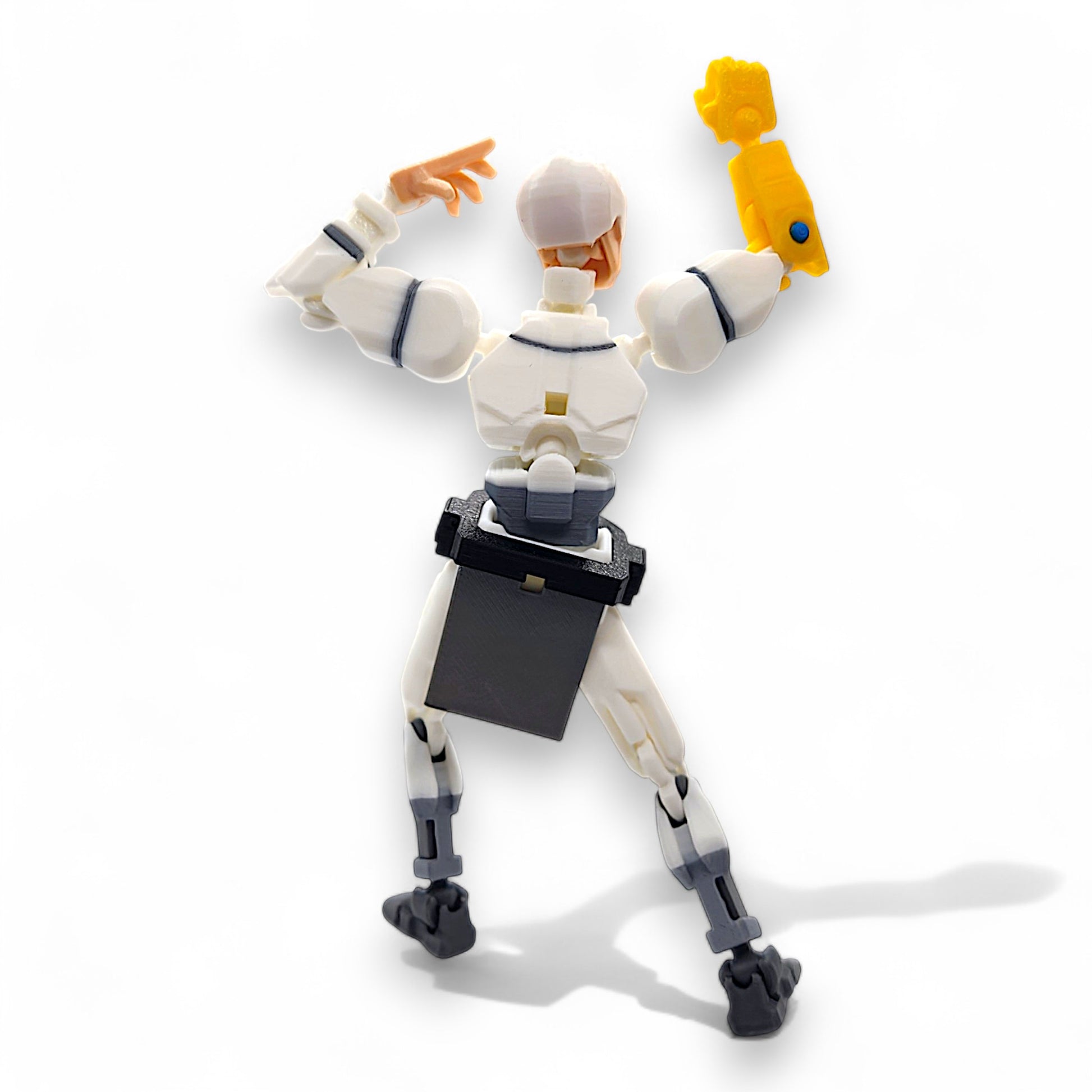 Rear of Conquest figure highlighting articulated waist and back plating