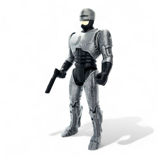 RoboCop vintage action figure, front view with classic helmet