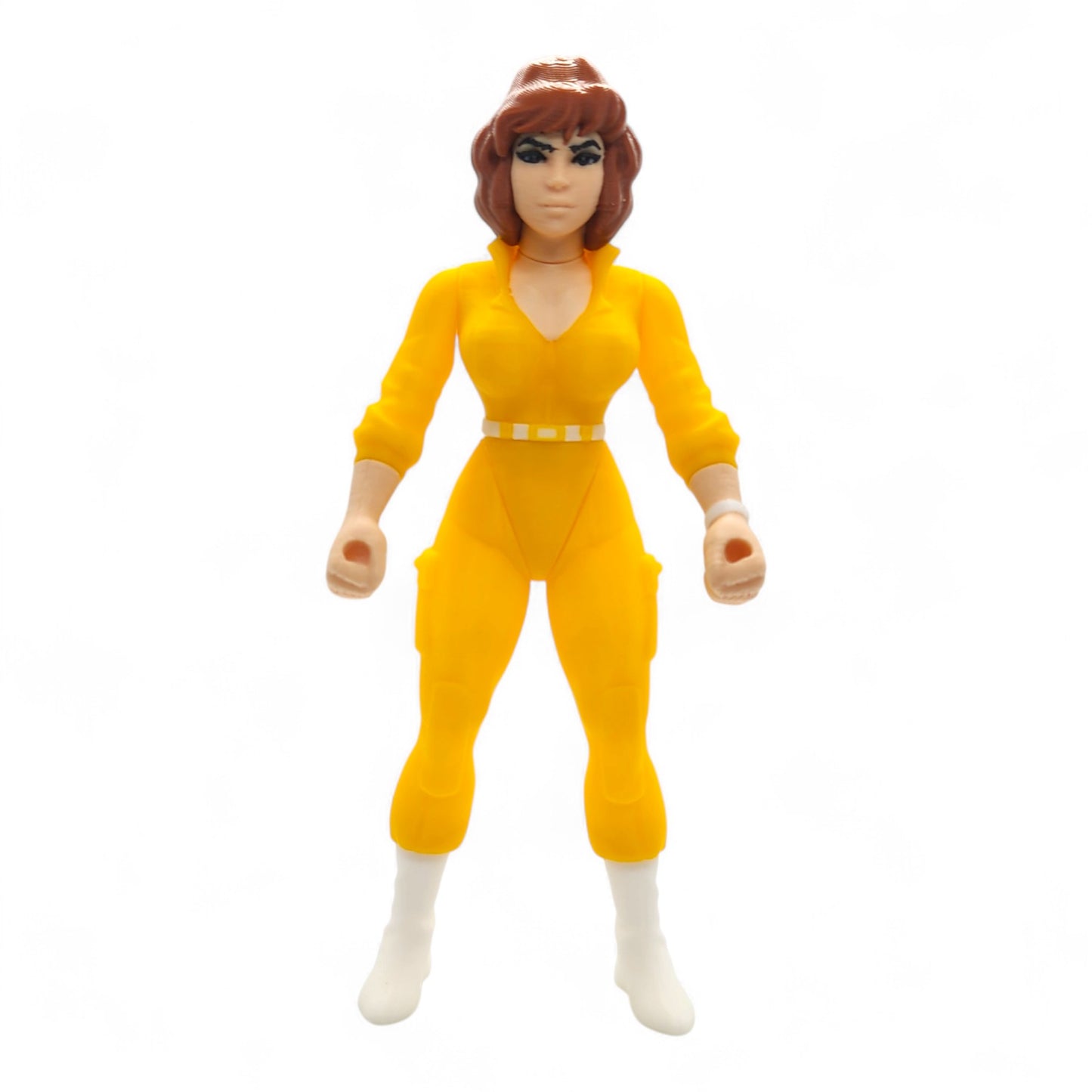Vintage 90s inspired reporter action figure – front view