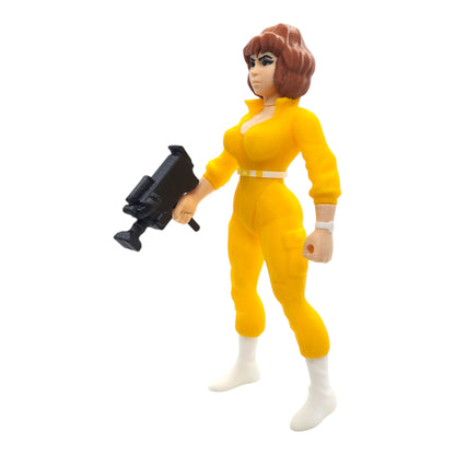 Vintage 90s inspired reporter action figure – with camera