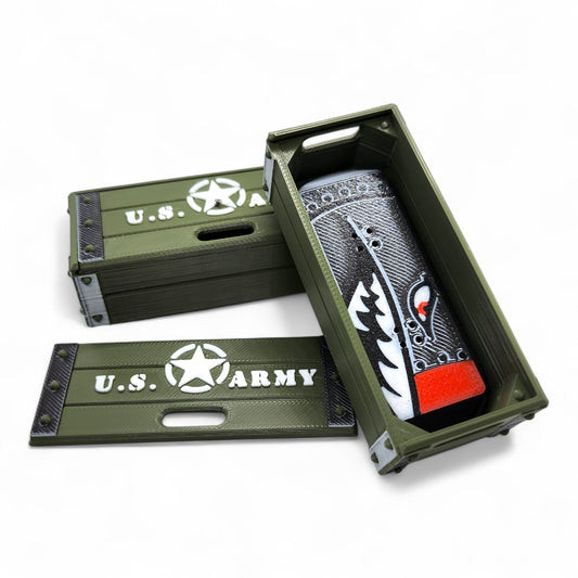 Flying Tiger deck with Army-style crate