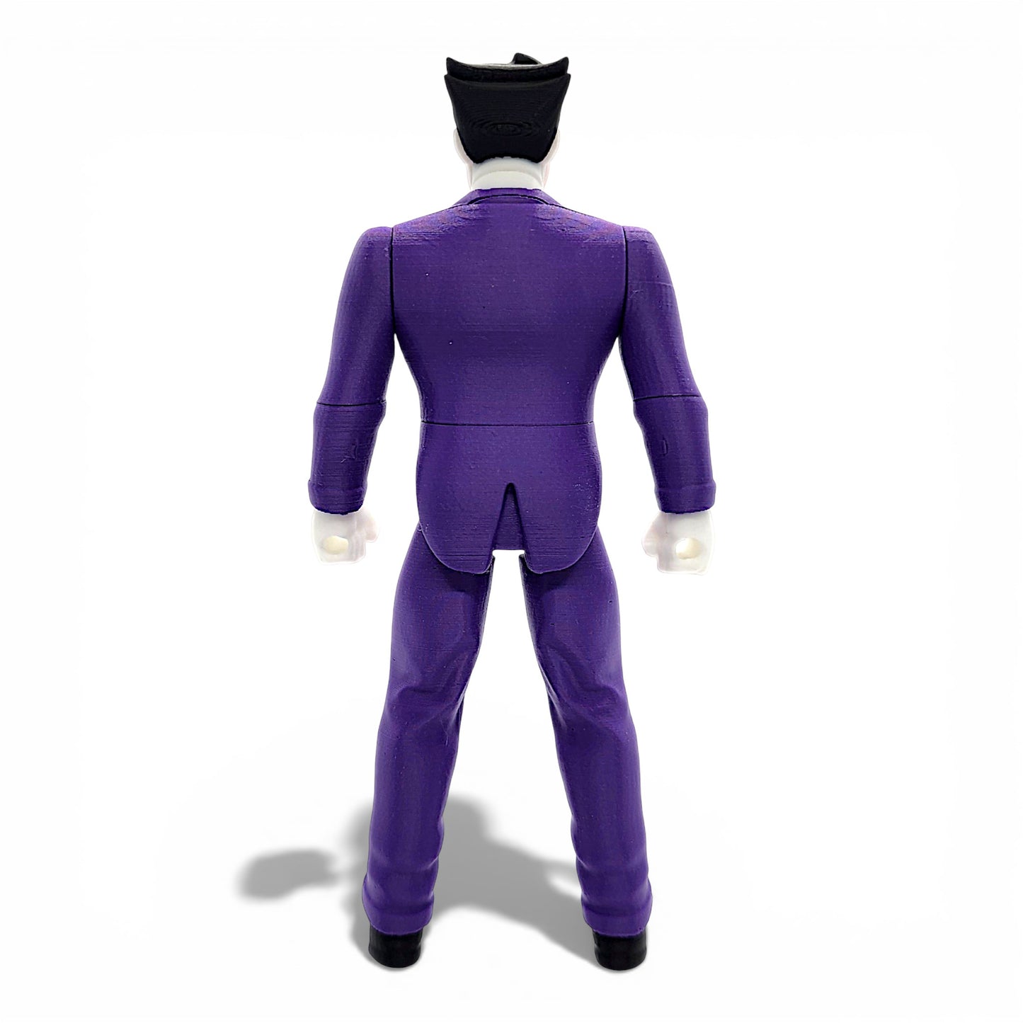 Joker figure purple suit back view