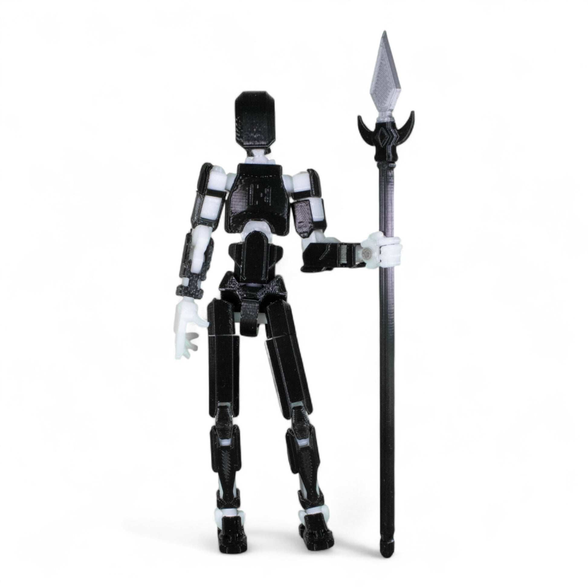 Dummy 13 holding a spear